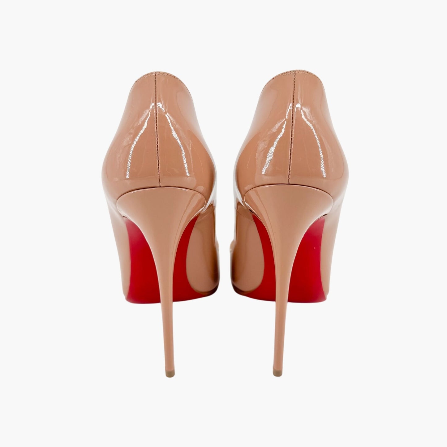 Christian Louboutin So Kate 120 Pumps in Nude/Beige Patent Leather Size 39.5