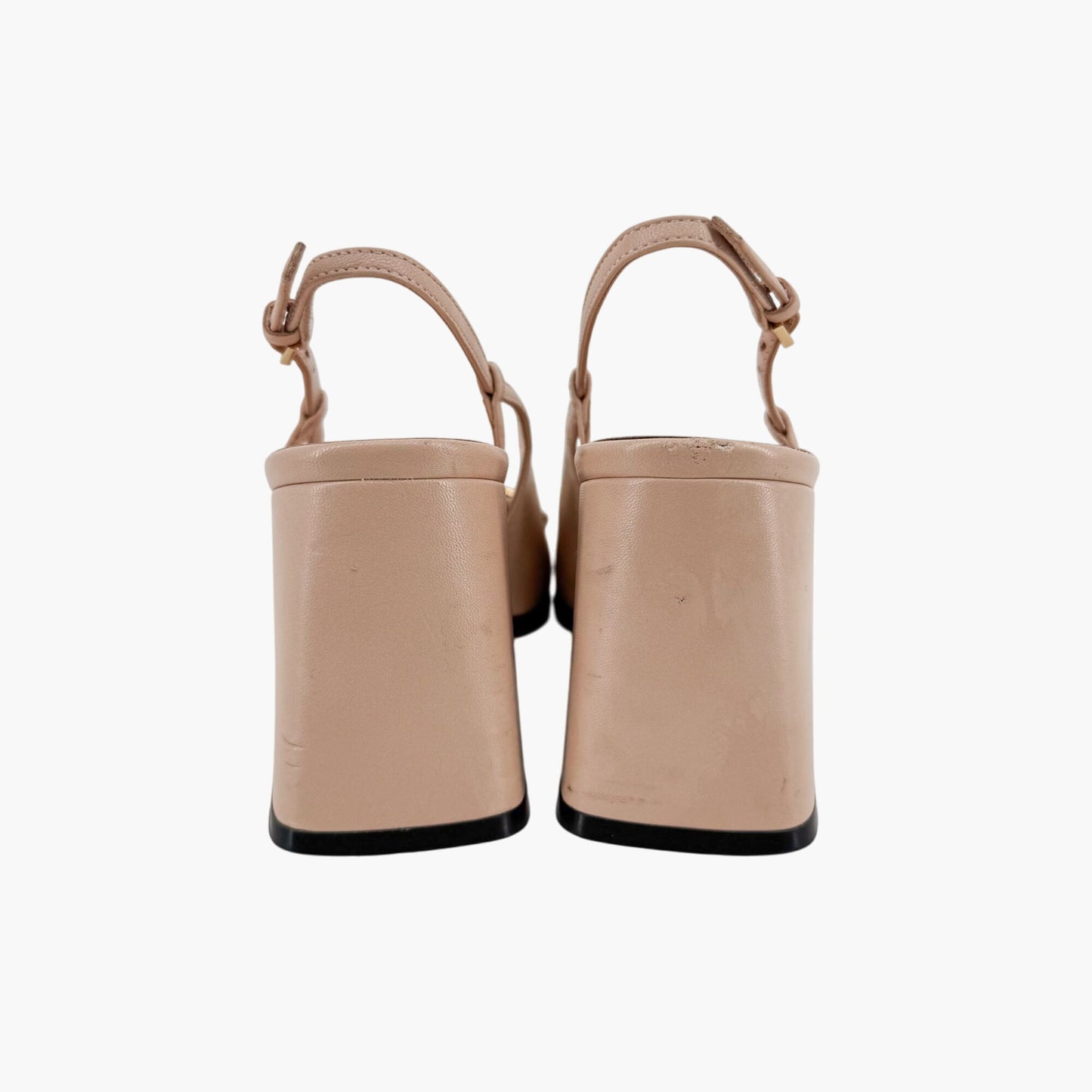 Gucci Baby Horsebit Slingback Pumps in Beige Leather – Size 37.5
