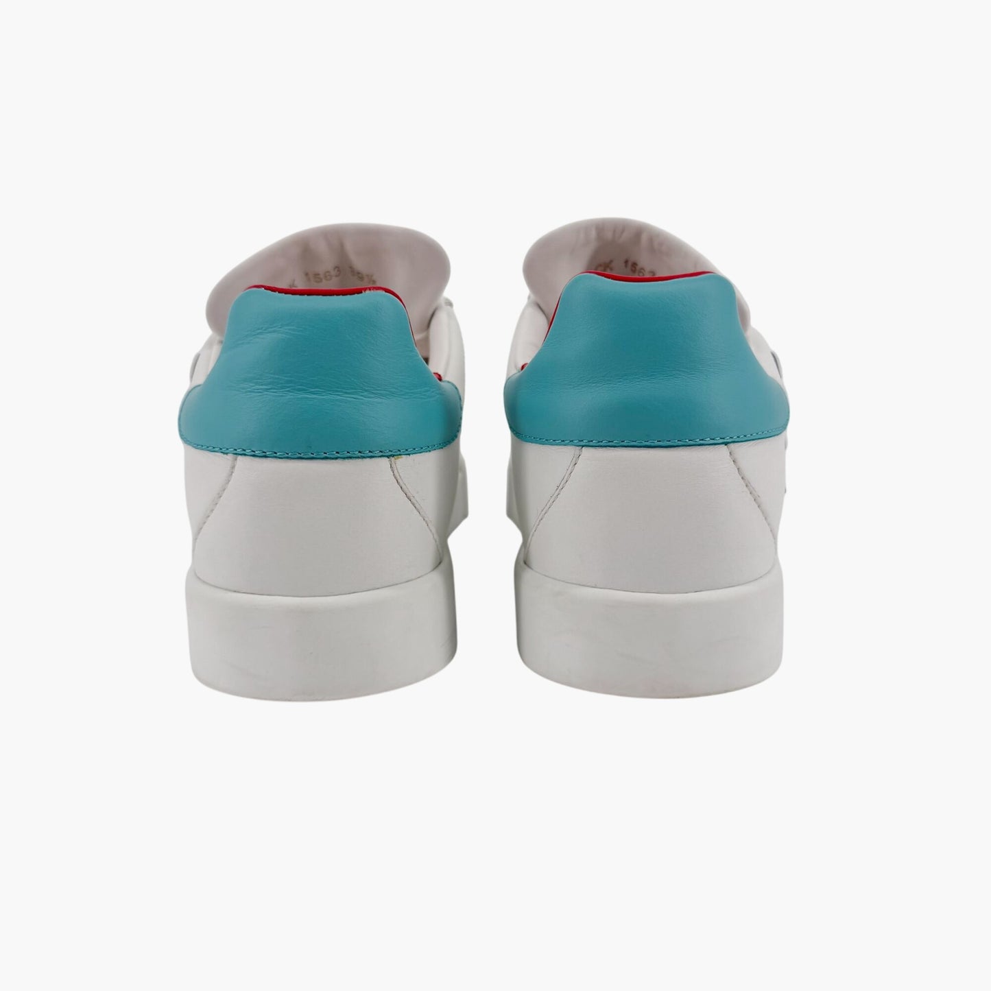 Dolce & Gabbana Portofino Heart Sneakers in White Leather – Size 39.5