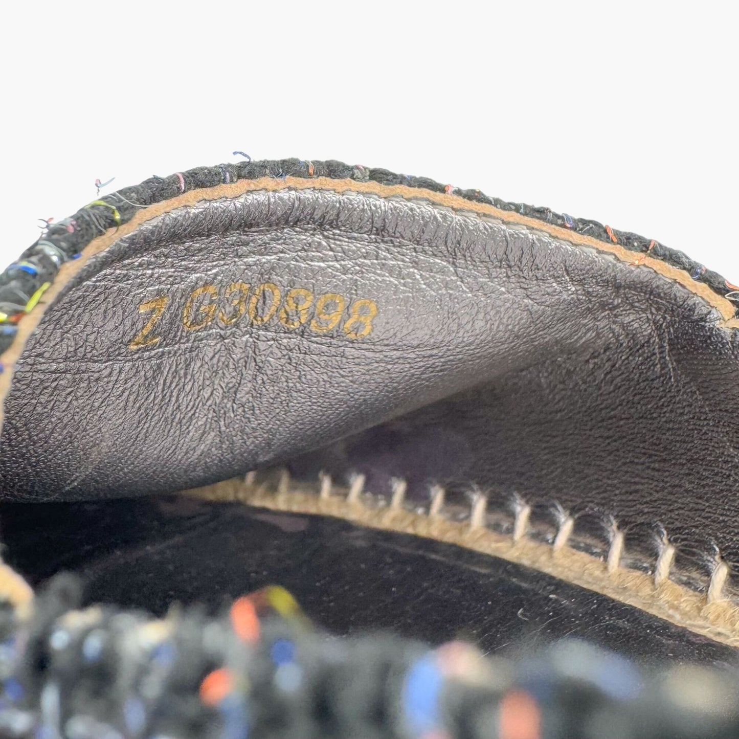 Chanel CC Cap Toe Espadrilles Metallic Navy Tweed Size 39