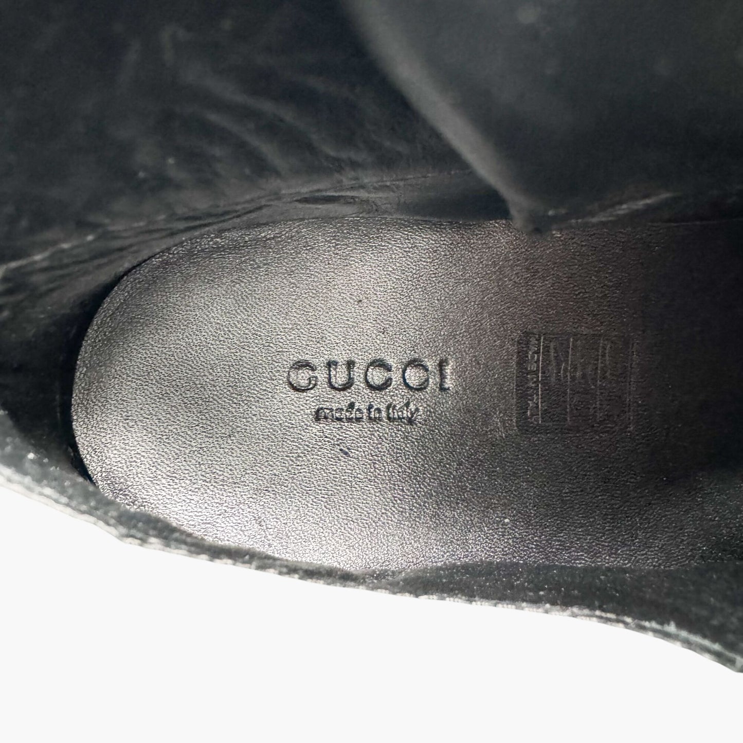 Gucci High Top Denim Sneakers in Washed Marble Denim Size 39