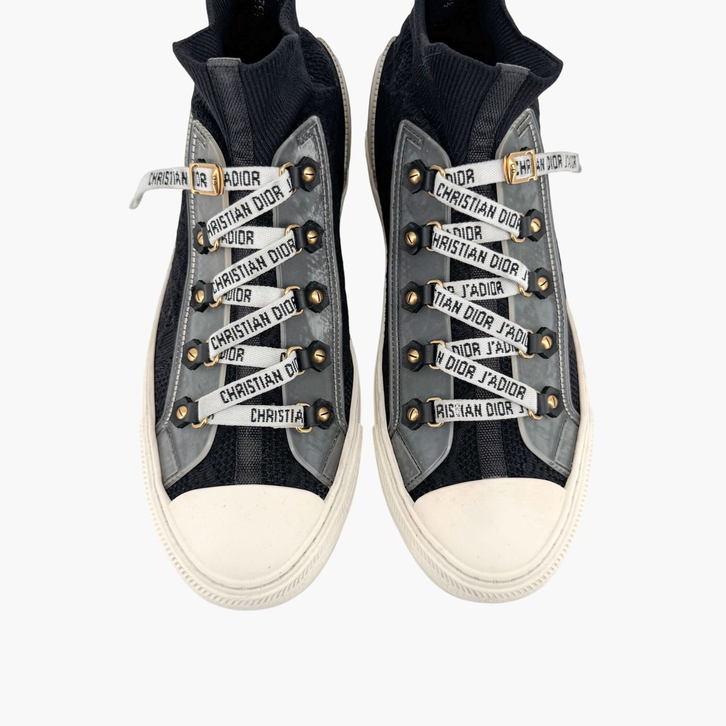 Christian Dior Walk'N'Dior J'Adior High-Top Sock Sneakers in Black – Size 39.5