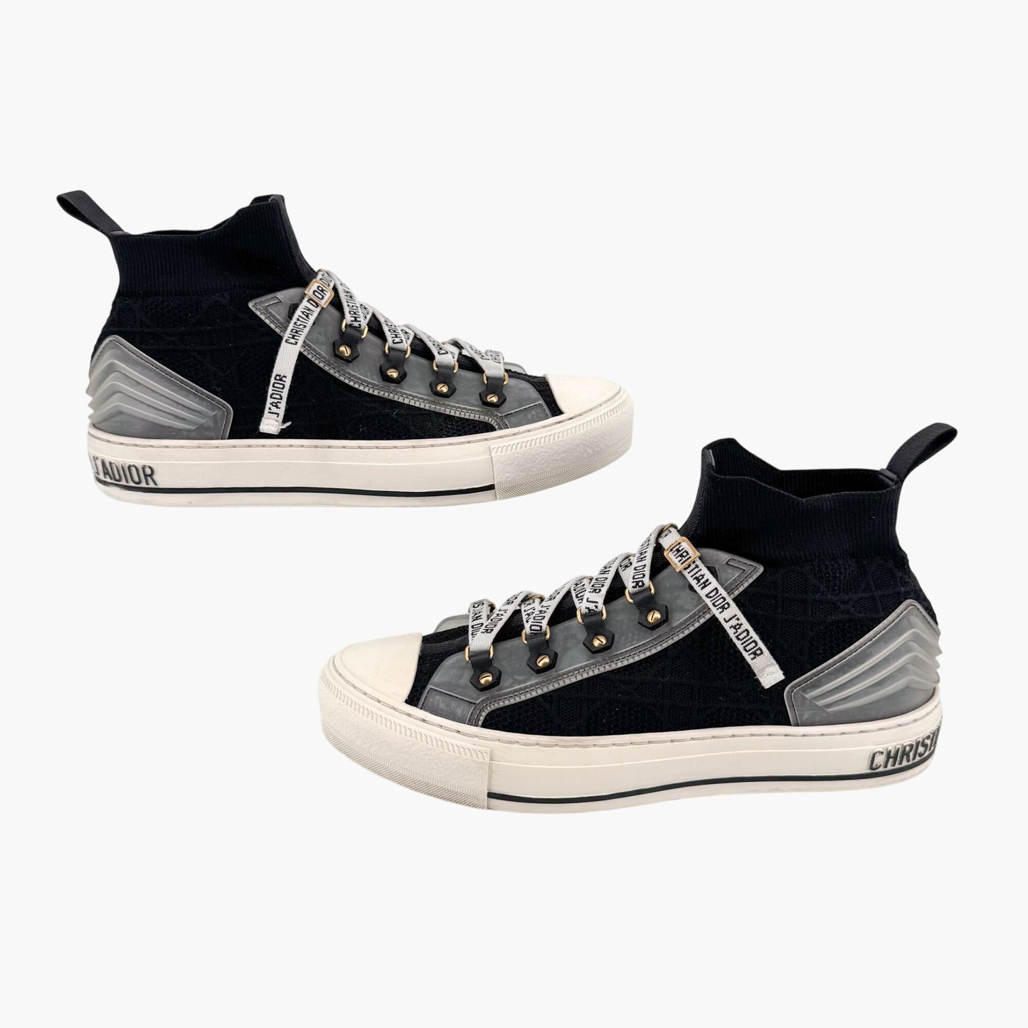 Christian Dior Walk'N'Dior J'Adior High-Top Sock Sneakers in Black – Size 39.5