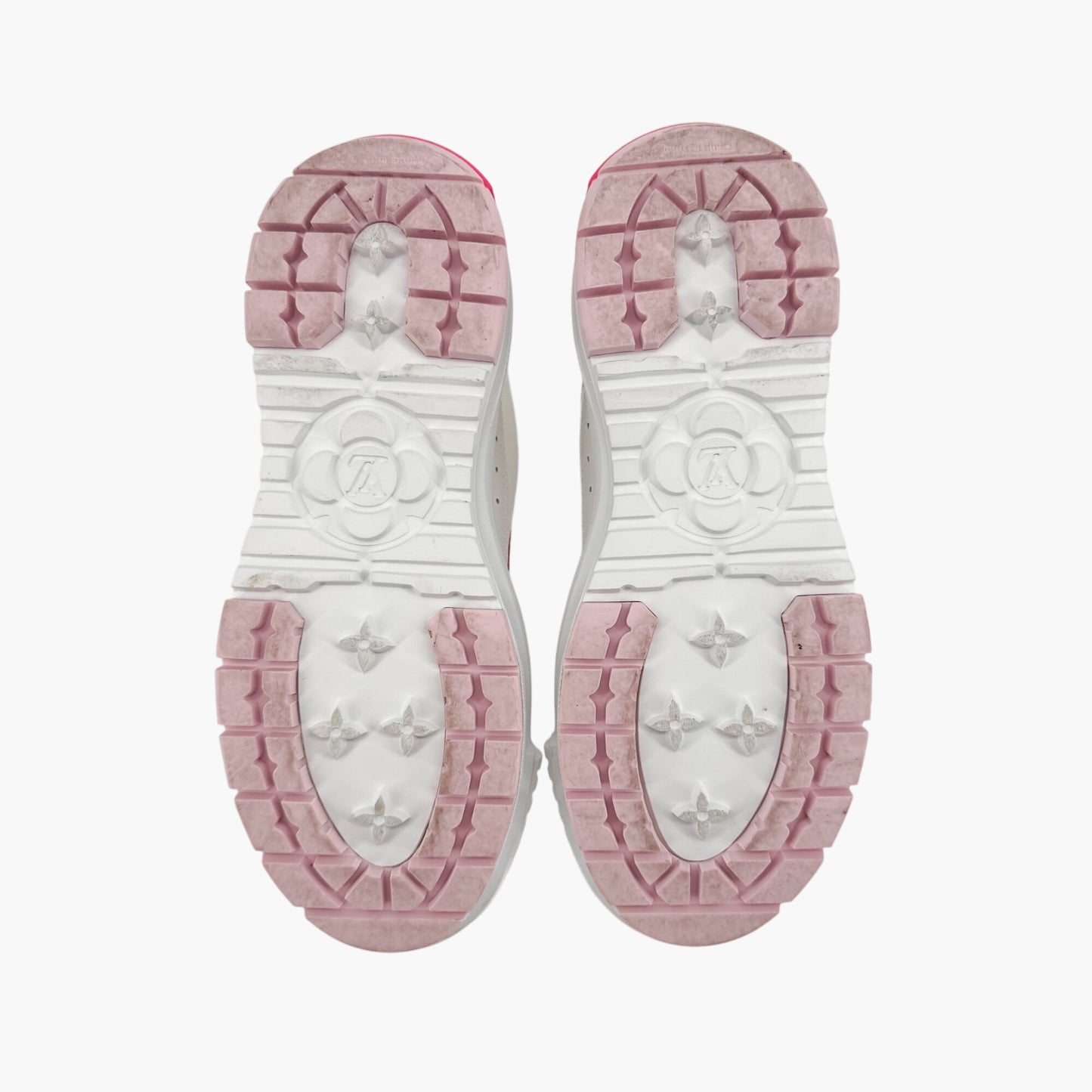Louis Vuitton Squad Sneaker Boots in White Canvas with Pink Sole – Size 38