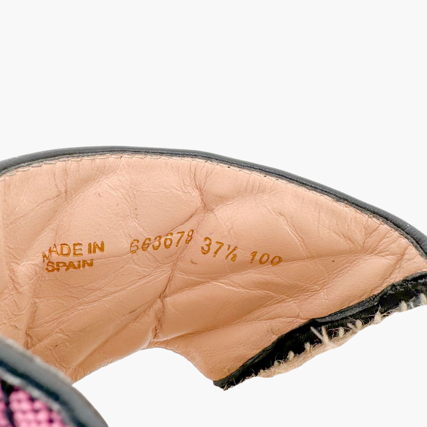 Gucci GG Espadrille Mule Sandals in Pink GG Canvas Size 37.5