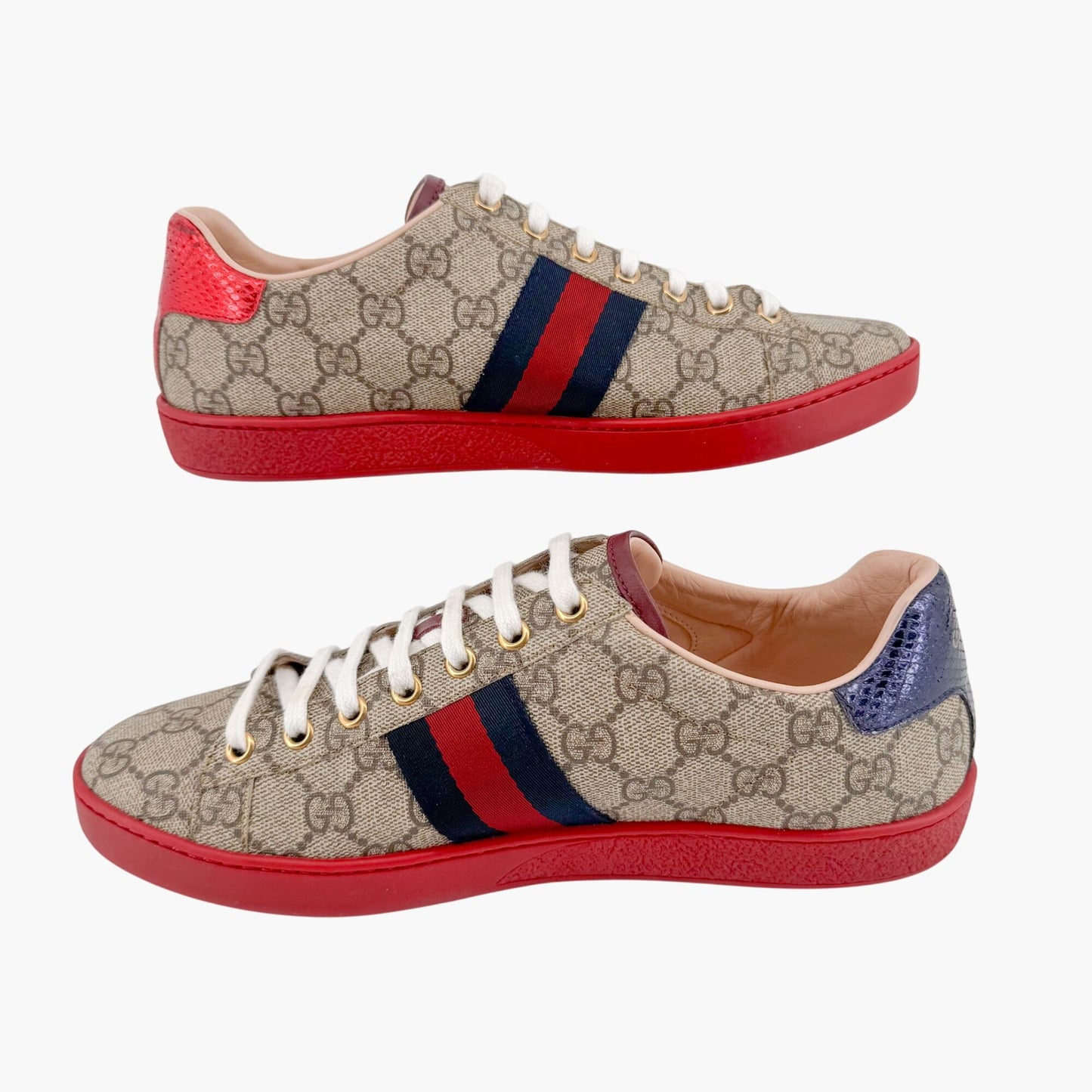 Gucci Ace Sneakers in Beige GG Canvas Size 39