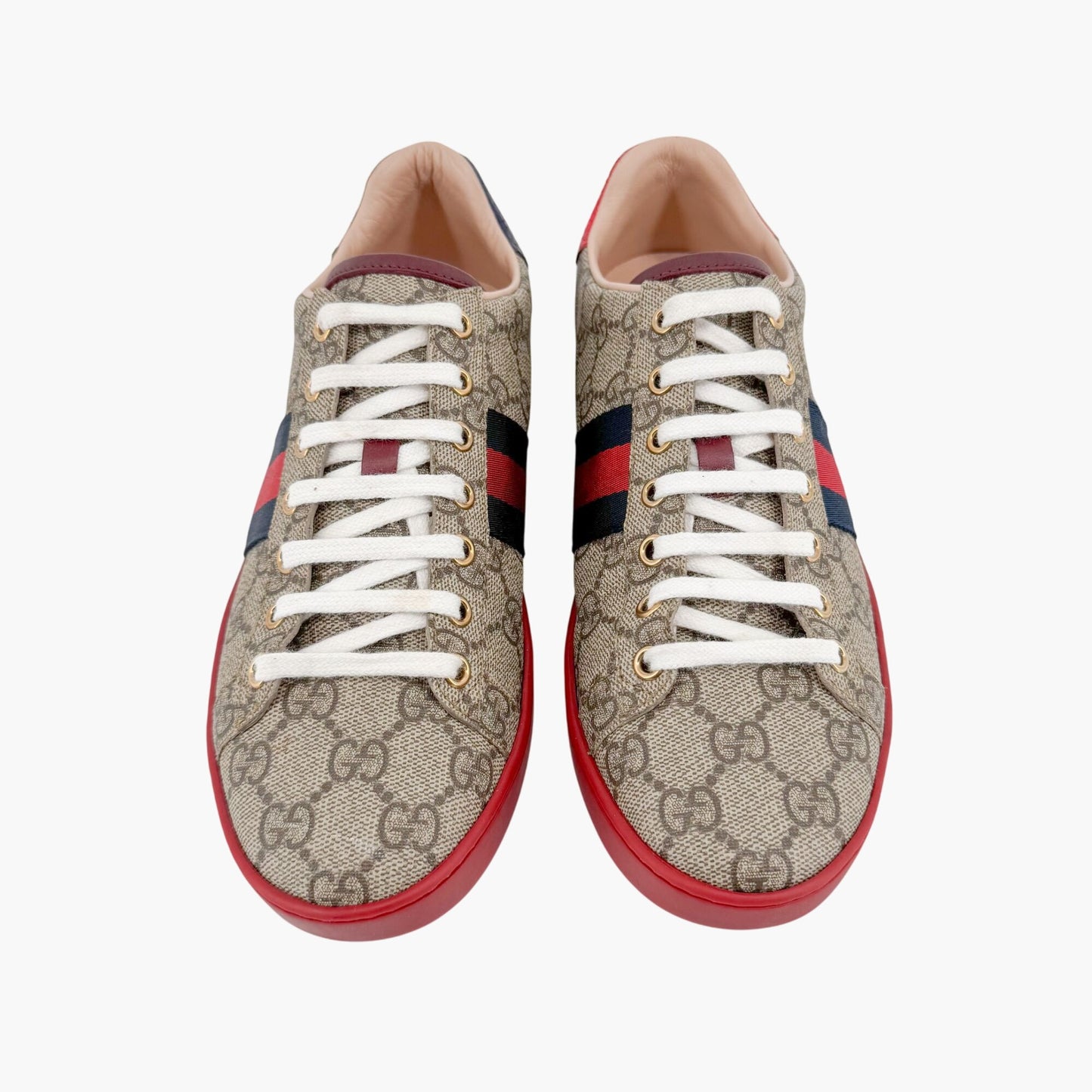 Gucci Ace Sneakers in Beige GG Canvas Size 39