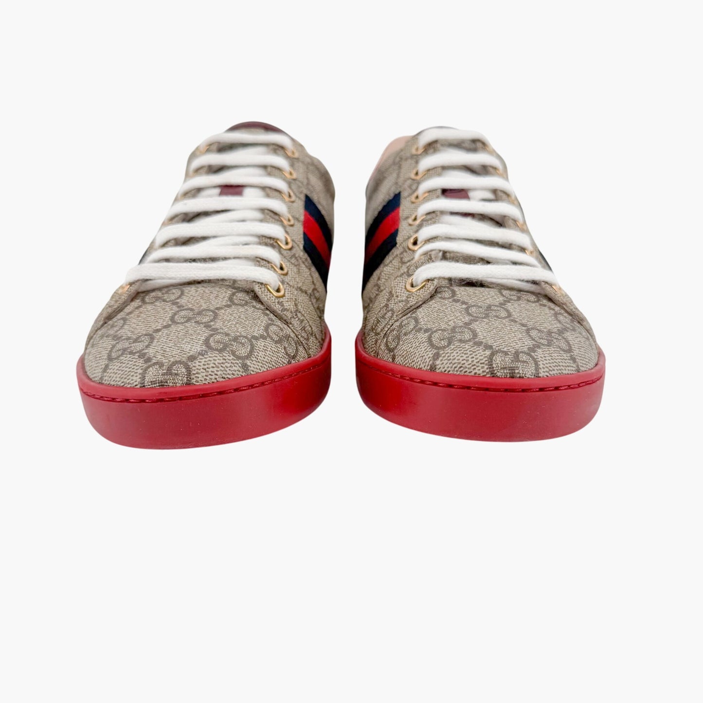 Gucci Ace Sneakers in Beige GG Canvas Size 39