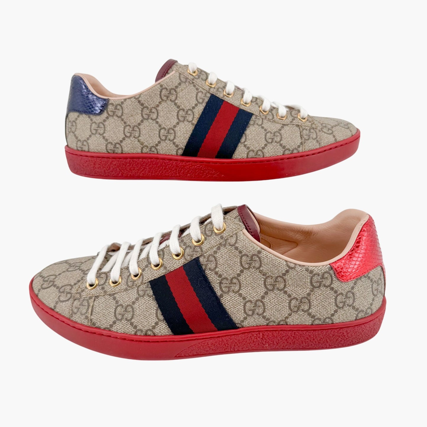 Gucci Ace Sneakers in Beige GG Canvas Size 39