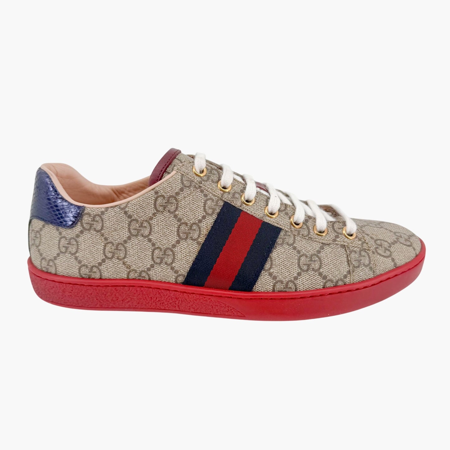 Gucci Ace Sneakers in Beige GG Canvas Size 39