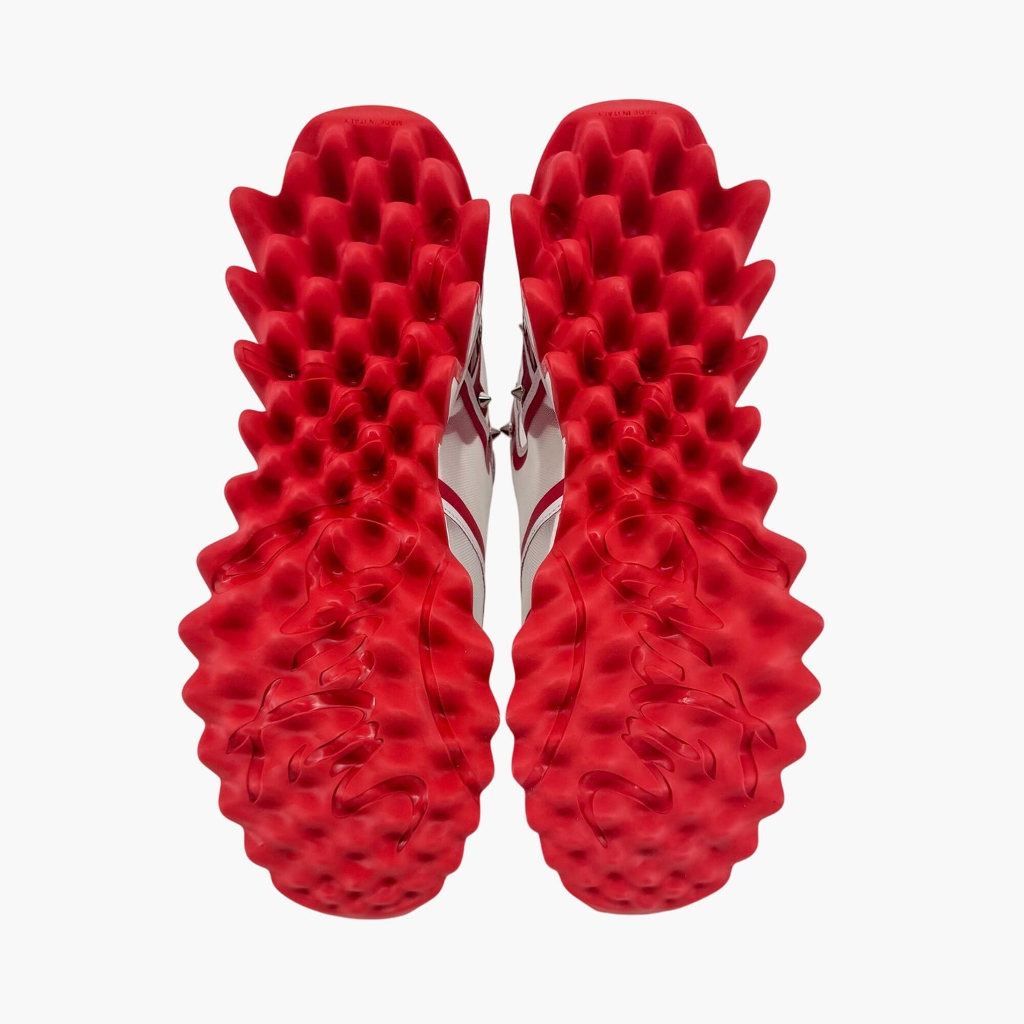 Christian Louboutin White Red Sharkina Mesh Sneakers Size 38.5