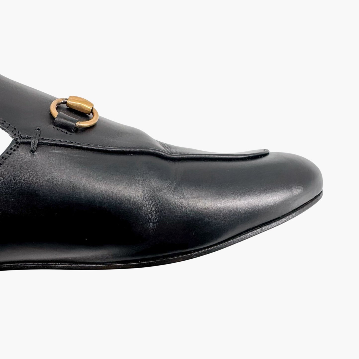Gucci Princetown Horsebit Loafer Mules in Black Leather – Size 40