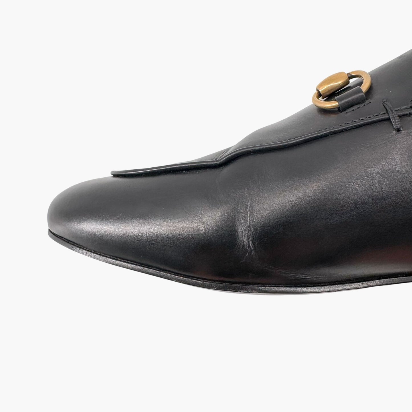 Gucci Princetown Horsebit Loafer Mules in Black Leather – Size 40