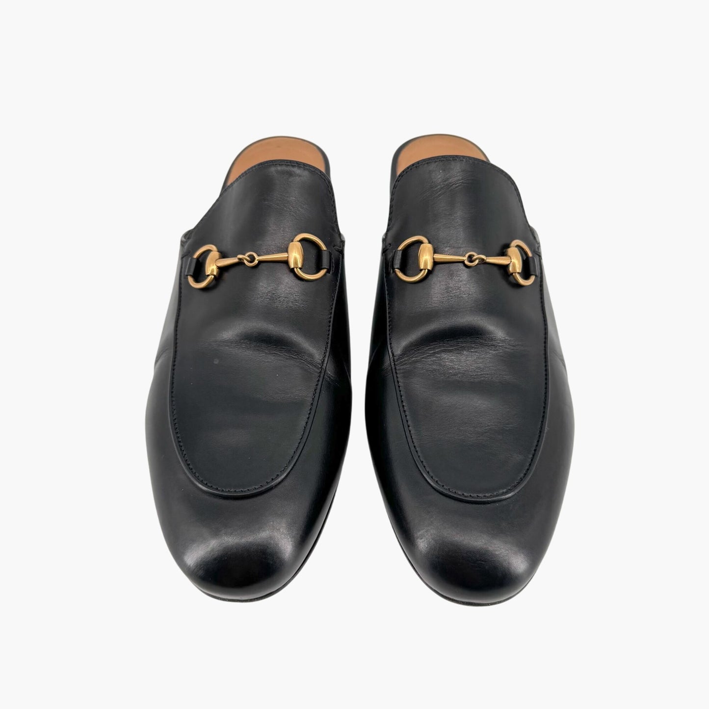 Gucci Princetown Horsebit Loafer Mules in Black Leather – Size 40
