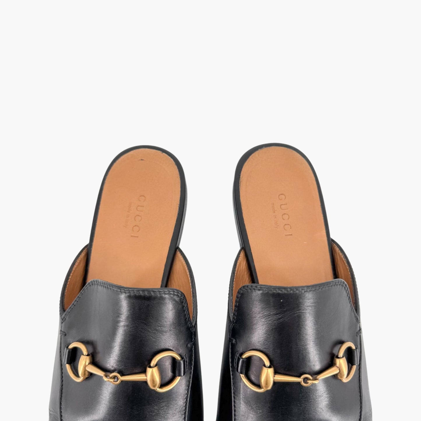 Gucci Princetown Horsebit Loafer Mules in Black Leather – Size 40
