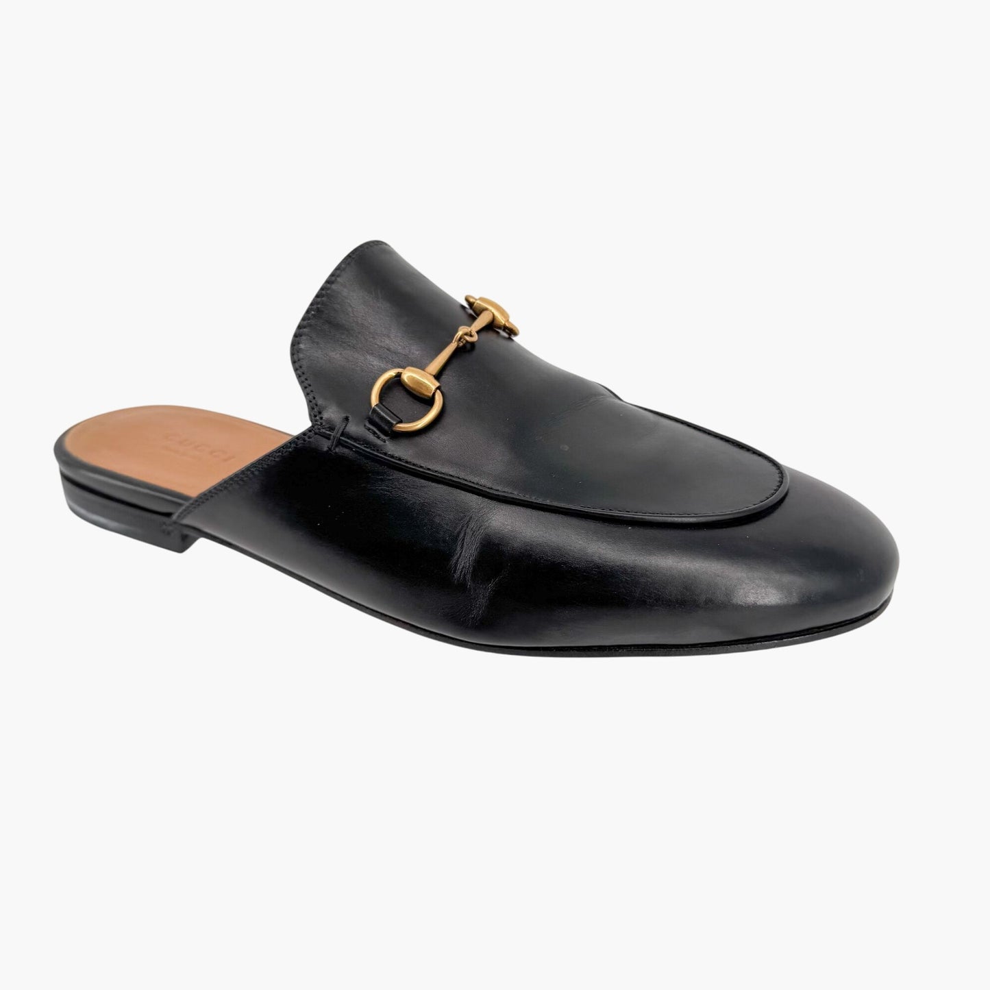 Gucci Princetown Horsebit Loafer Mules in Black Leather – Size 40