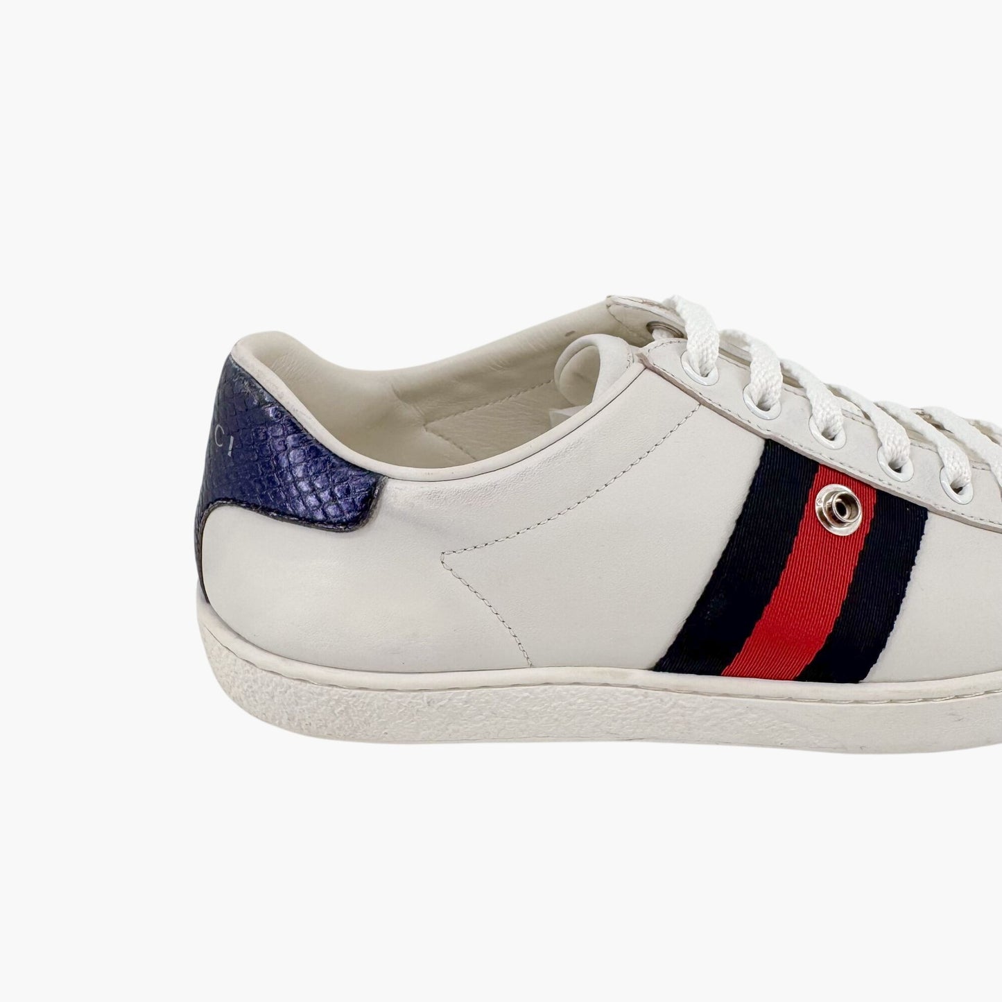 Gucci Blind for Love Ace Sneakers in White Leather Size 37