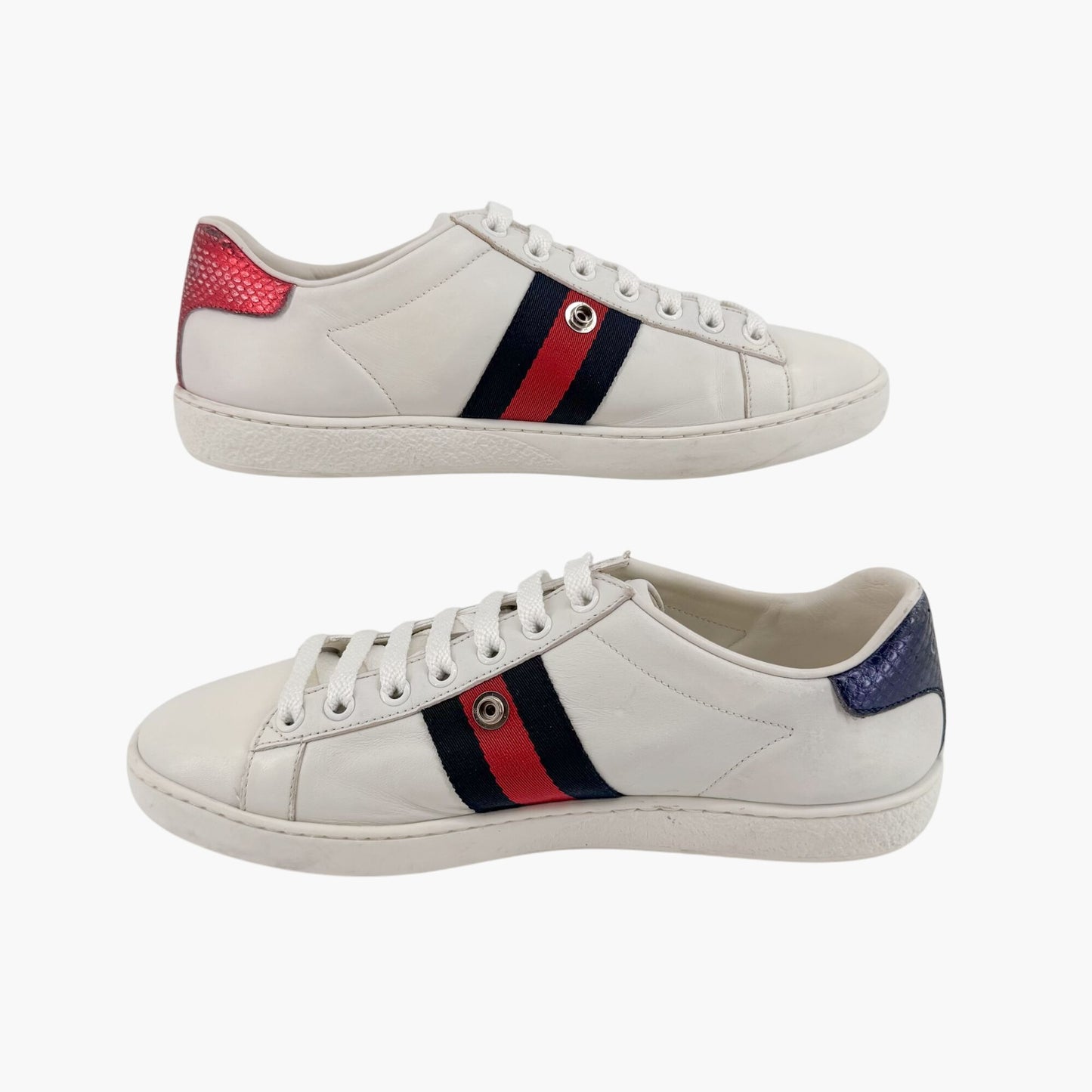 Gucci Blind for Love Ace Sneakers in White Leather Size 37