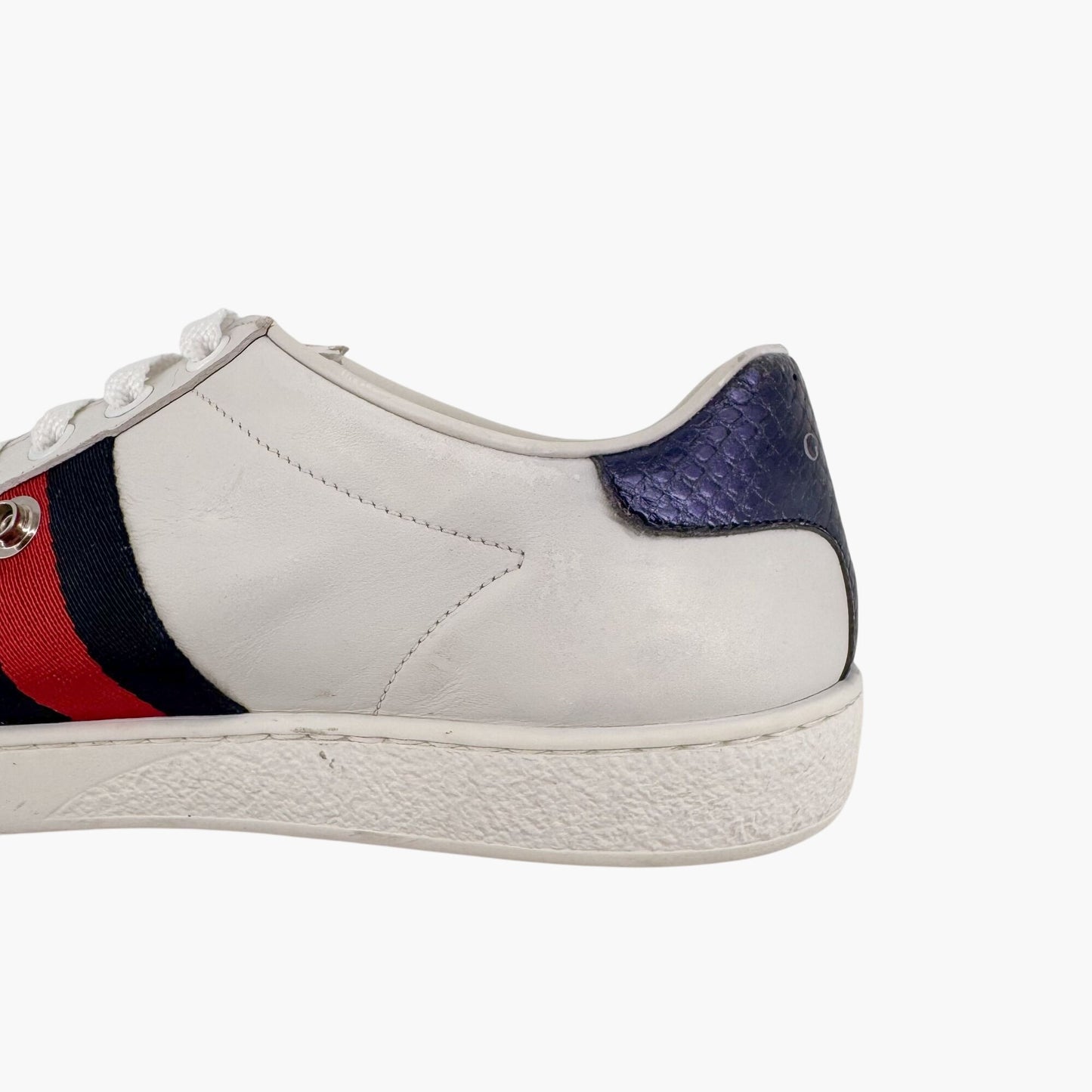 Gucci Blind for Love Ace Sneakers in White Leather Size 37