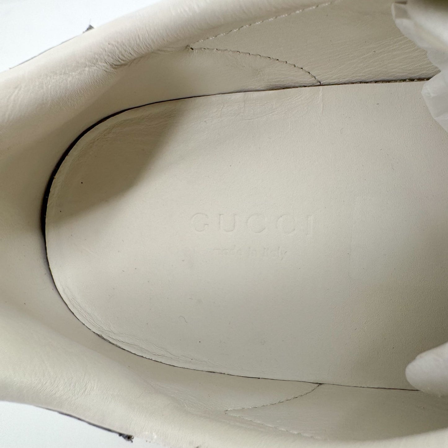 Gucci Blind for Love Ace Sneakers in White Leather Size 37