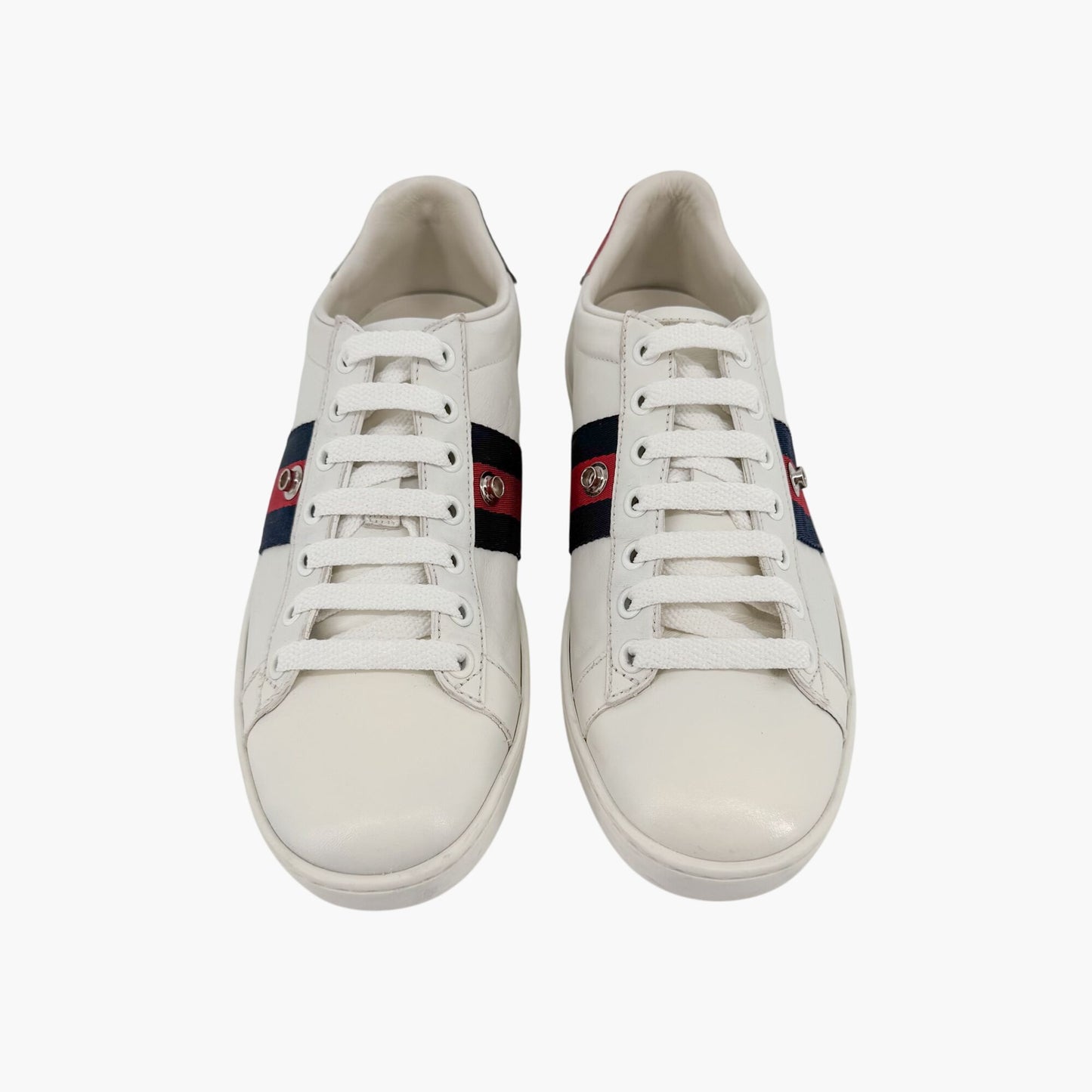 Gucci Blind for Love Ace Sneakers in White Leather Size 37