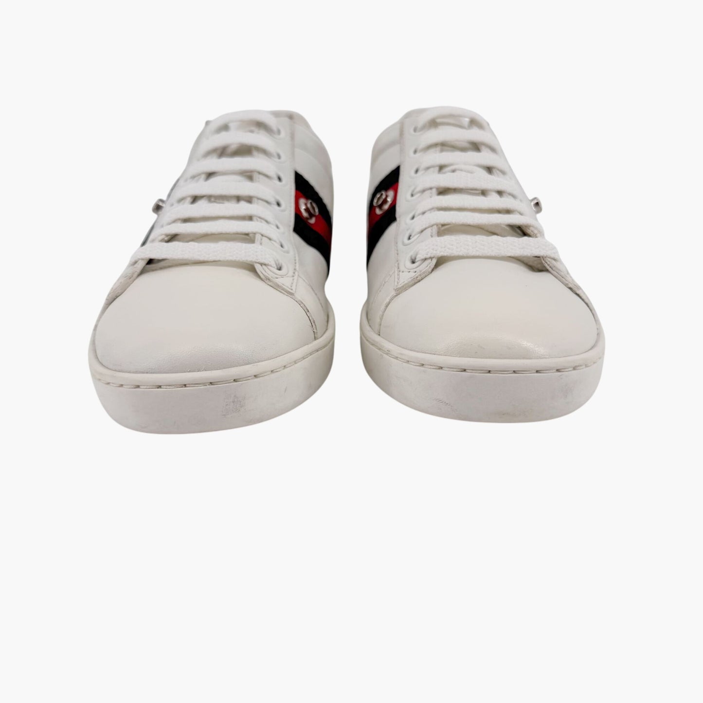 Gucci Blind for Love Ace Sneakers in White Leather Size 37