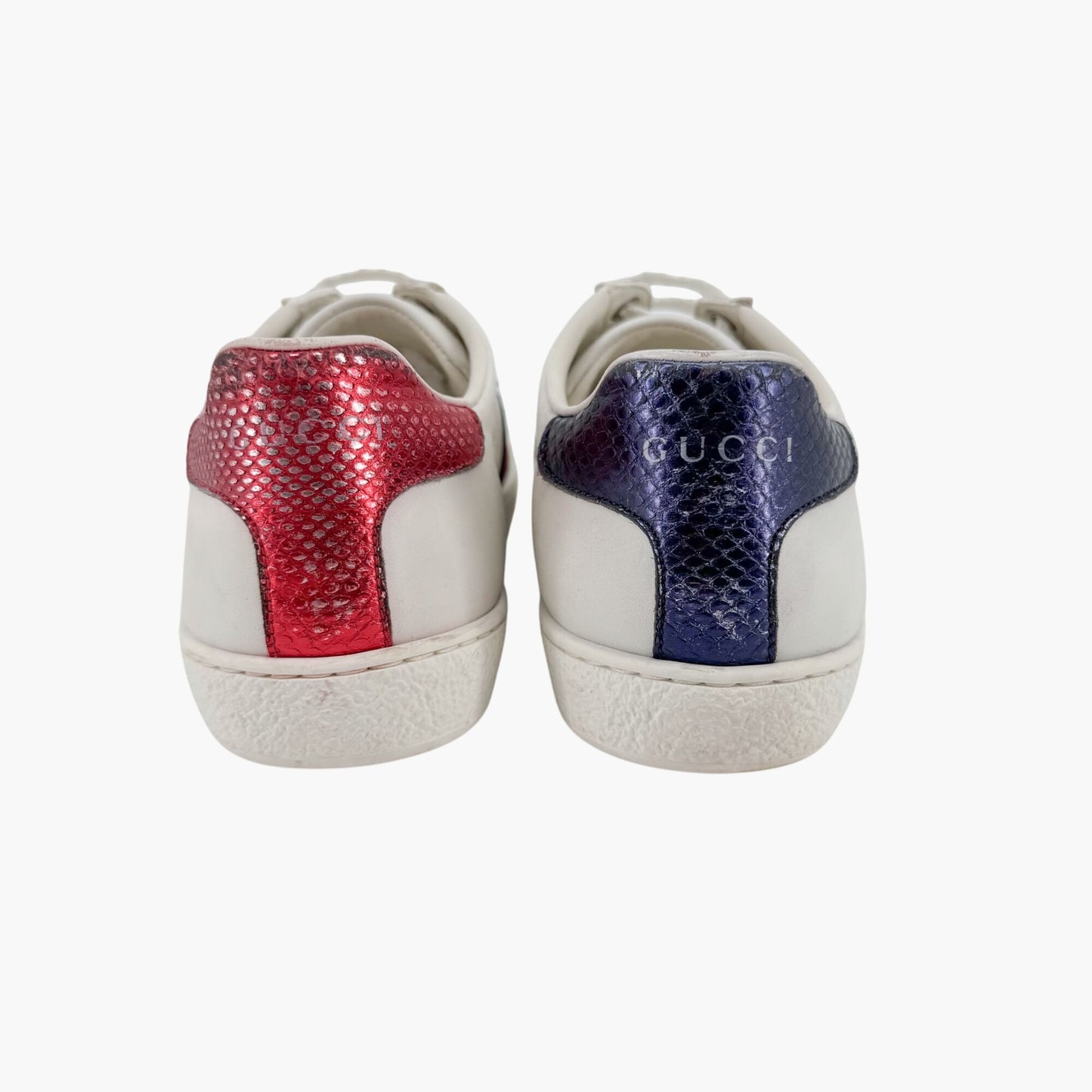 Gucci Blind for Love Ace Sneakers in White Leather Size 37