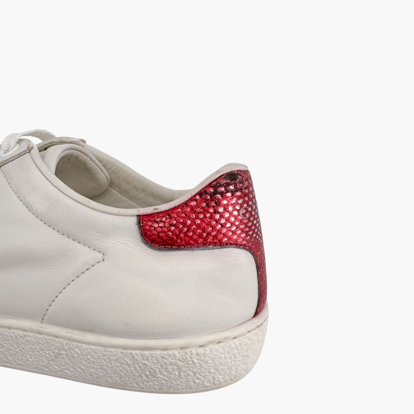 Gucci Blind for Love Ace Sneakers in White Leather Size 37