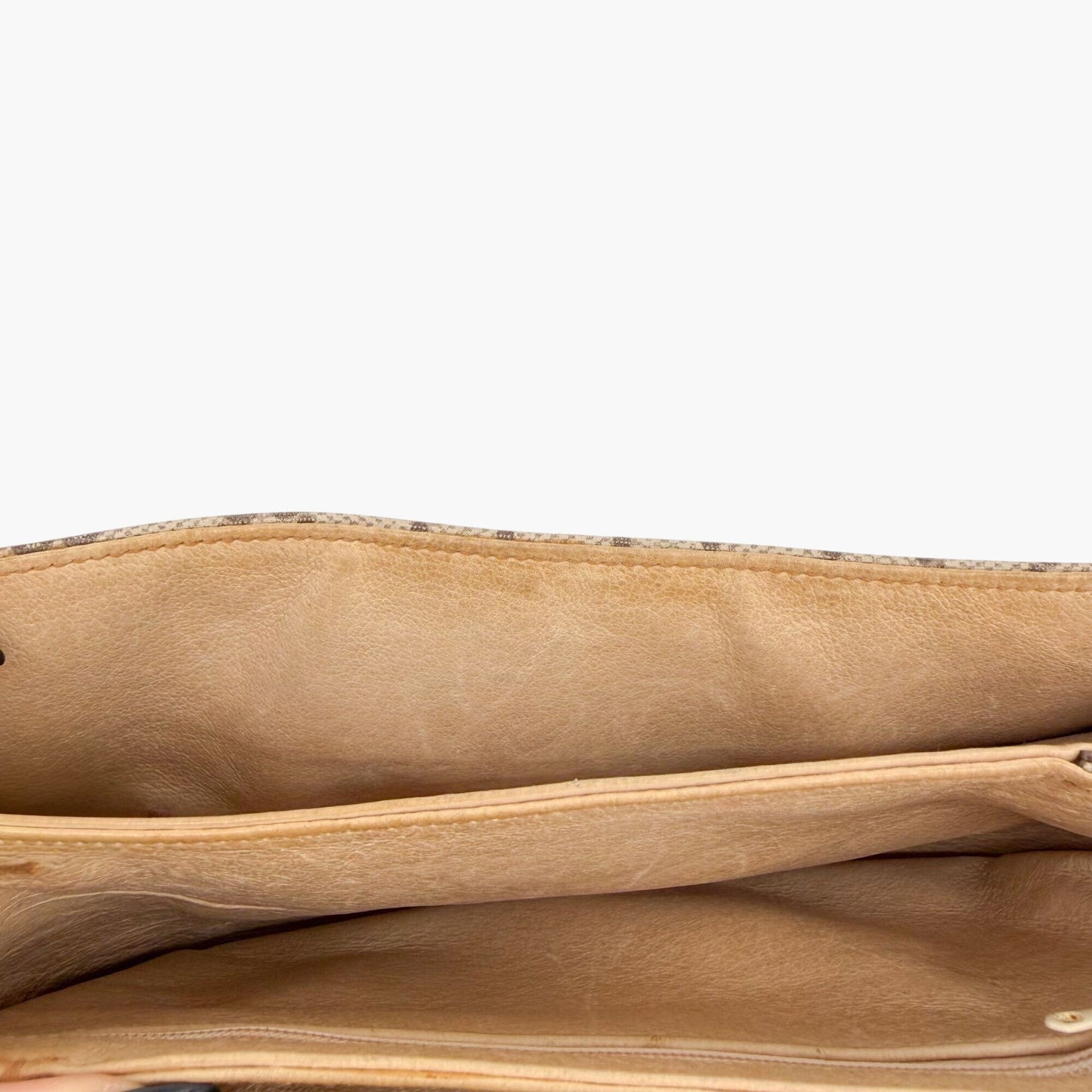 Gucci Vintage GG Monogram Crossbody Bag Beige