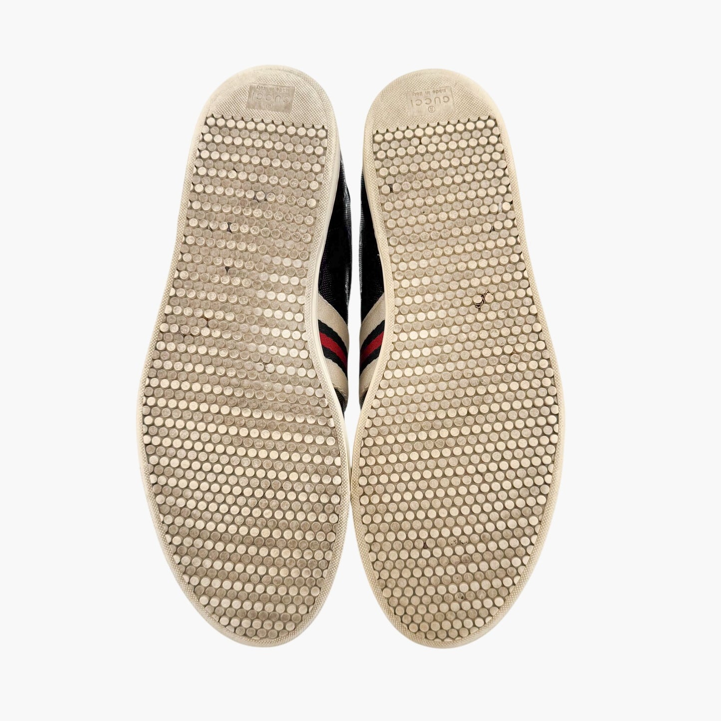 Gucci Low Top Sneakers in Navy Blue GG Monogram Impreme Size 37