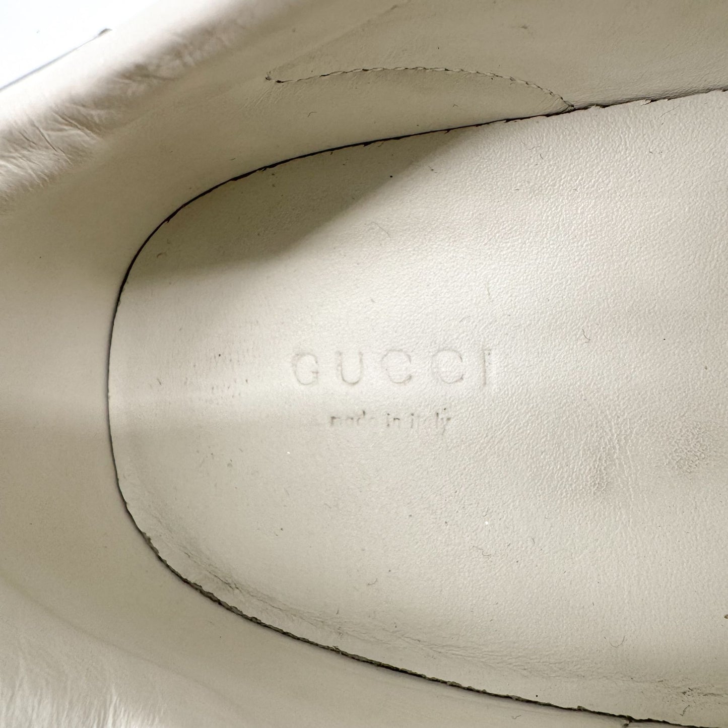 Gucci Ace GG Interlock Low-Top Sneakers in White Leather – Size 39