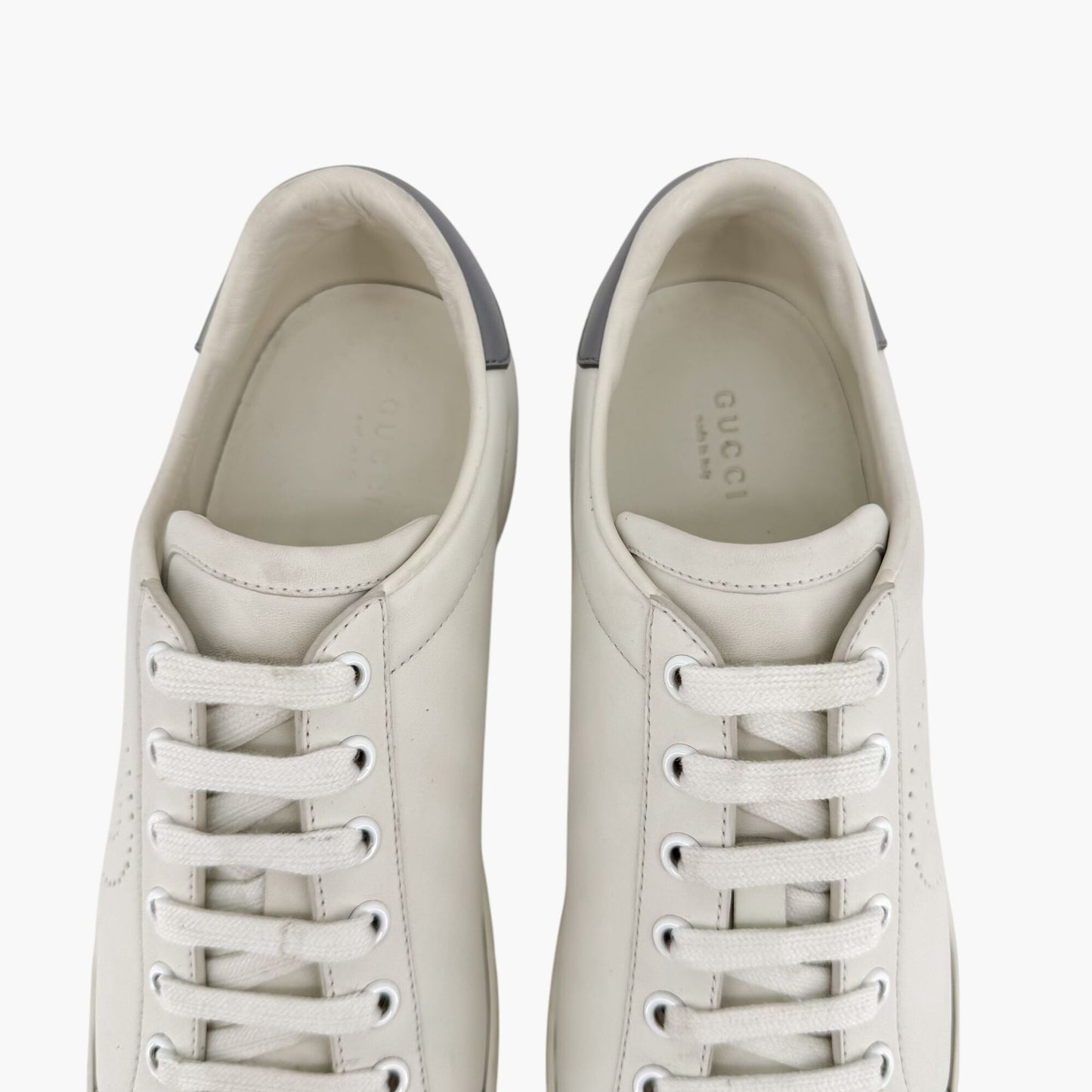 Gucci Ace GG Interlock Low-Top Sneakers in White Leather – Size 39