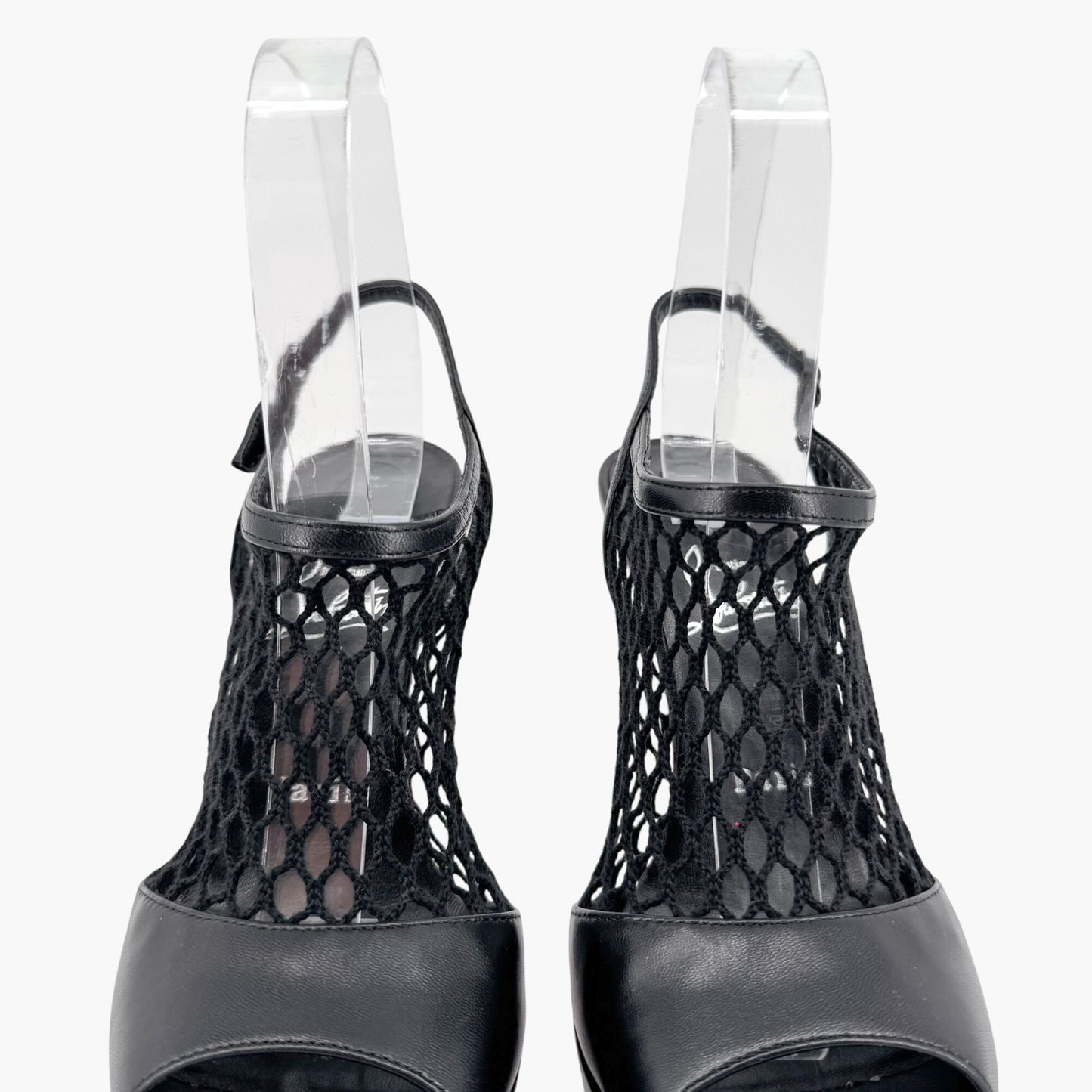 Christian Louboutin Plougesta Alta 150 Fishnet Platform Pumps in Black – Size 38