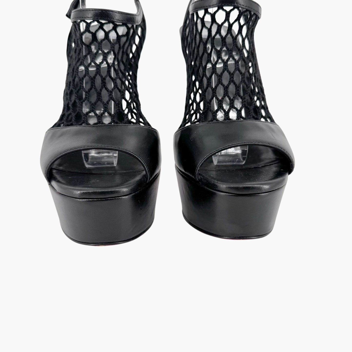 Christian Louboutin Plougesta Alta 150 Fishnet Platform Pumps in Black – Size 38