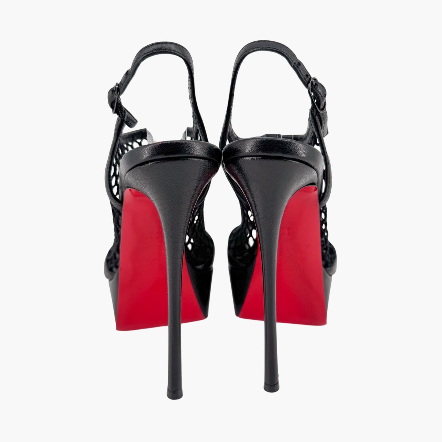 Christian Louboutin Plougesta Alta 150 Fishnet Platform Pumps in Black – Size 38