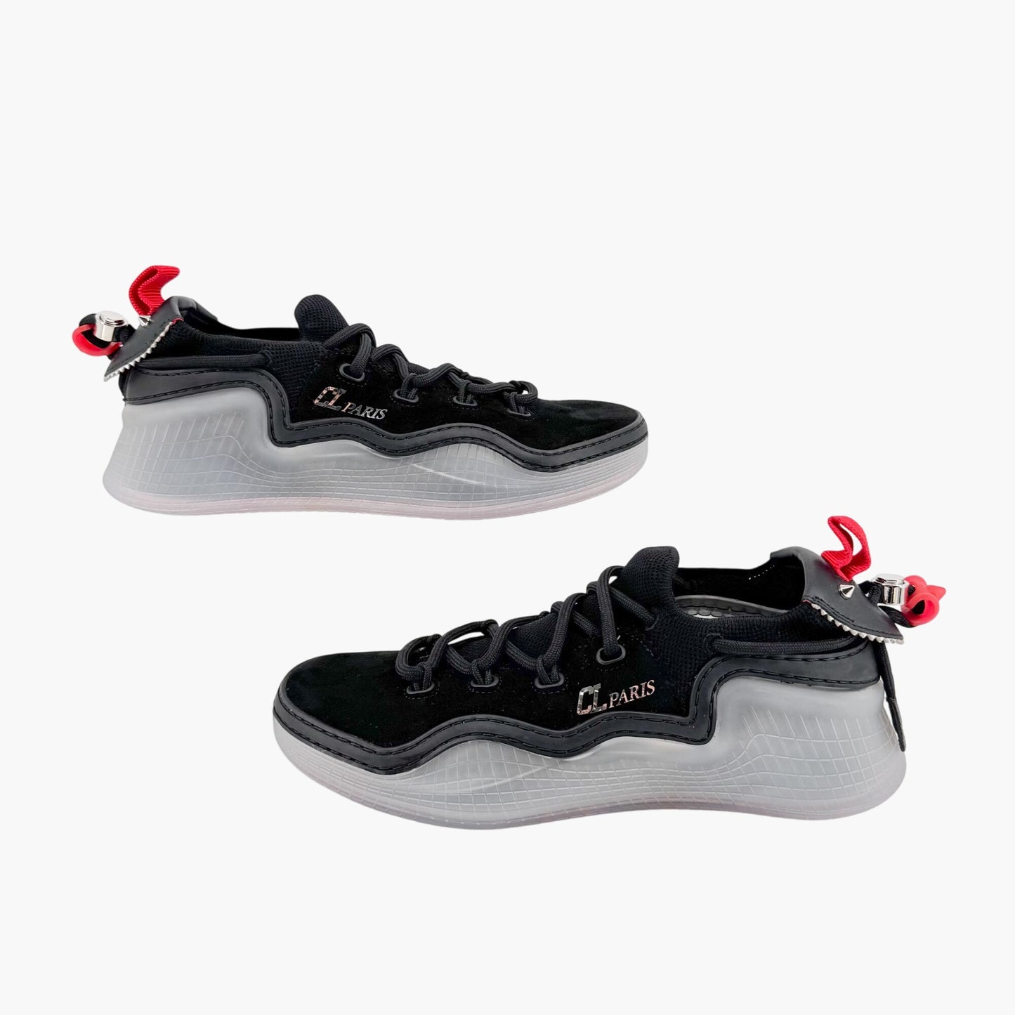 Christian Louboutin Arpoador Sneakers Black Suede Size 38.5 US 8.5 Women