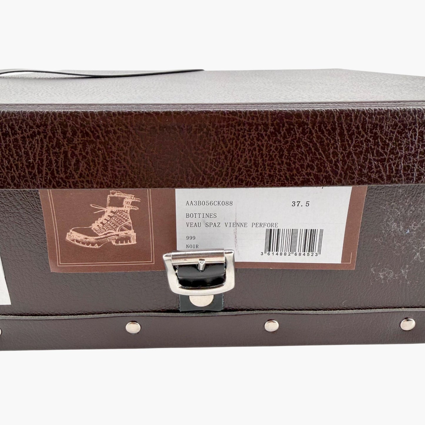 Alaïa Laser Cut Military Combat Boots Black Size 37