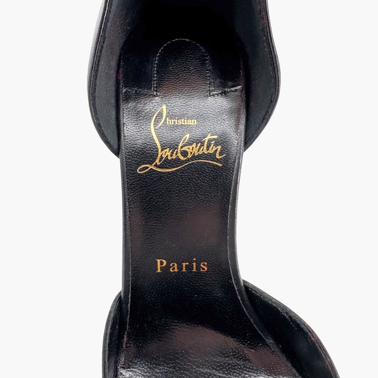 Christian Louboutin Gourmi Charm Anklet Pumps in Black Leather – Size 39.5