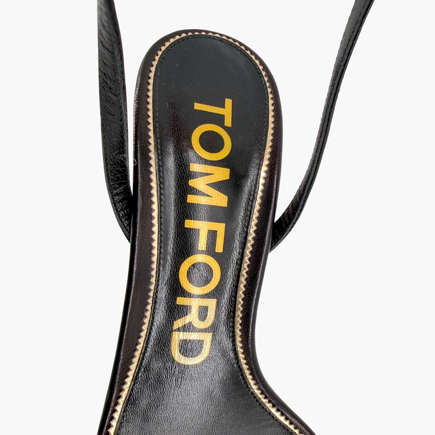 Tom Ford Padlock Pointy Naked Sandals Black Size 37.5