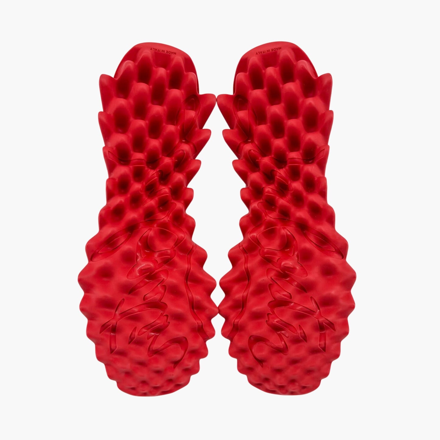 Christian Louboutin Sharkina Sneakers in White Mesh & Red Psychic Patent – Size 39.5