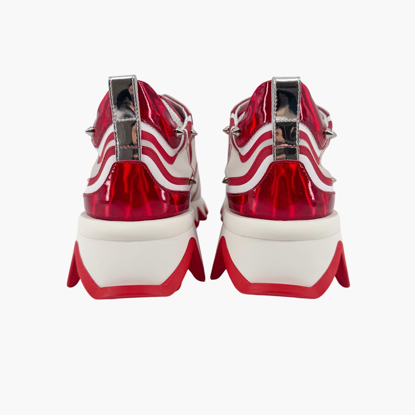 Christian Louboutin Sharkina Mesh & Patent Leather Sneakers White/Red – Size 40