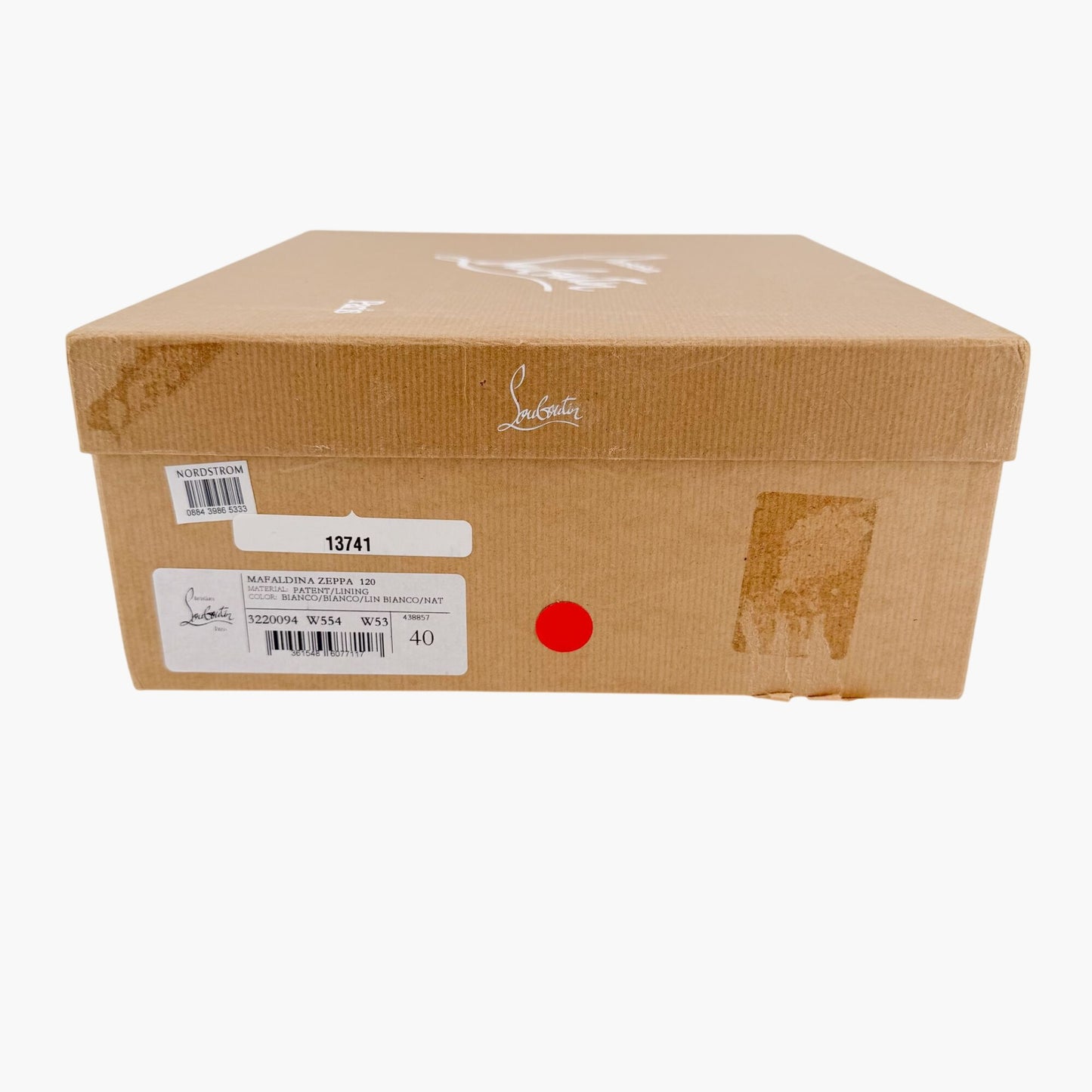 Christian Louboutin Mafaldina Zeppa 120 Wedge Sandals White Size 40