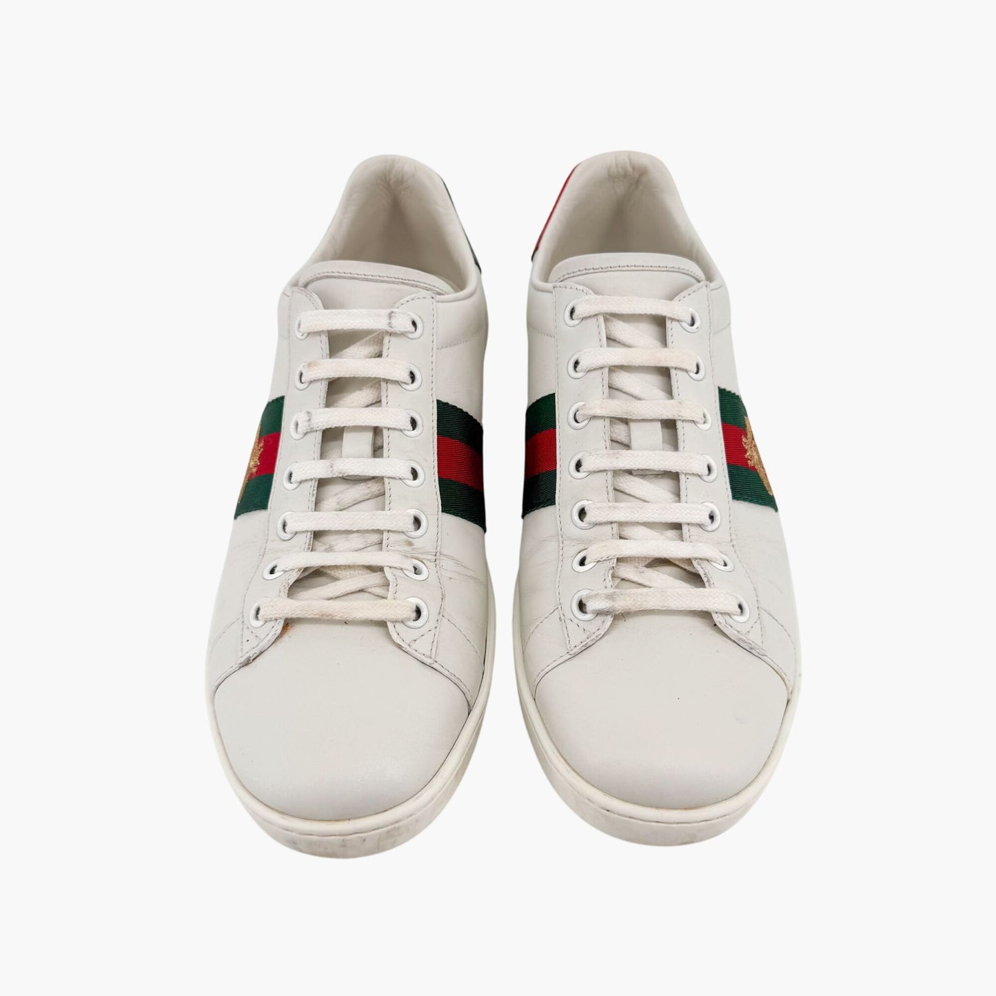 Gucci Ace Bee White Leather Sneakers – Size 38.5