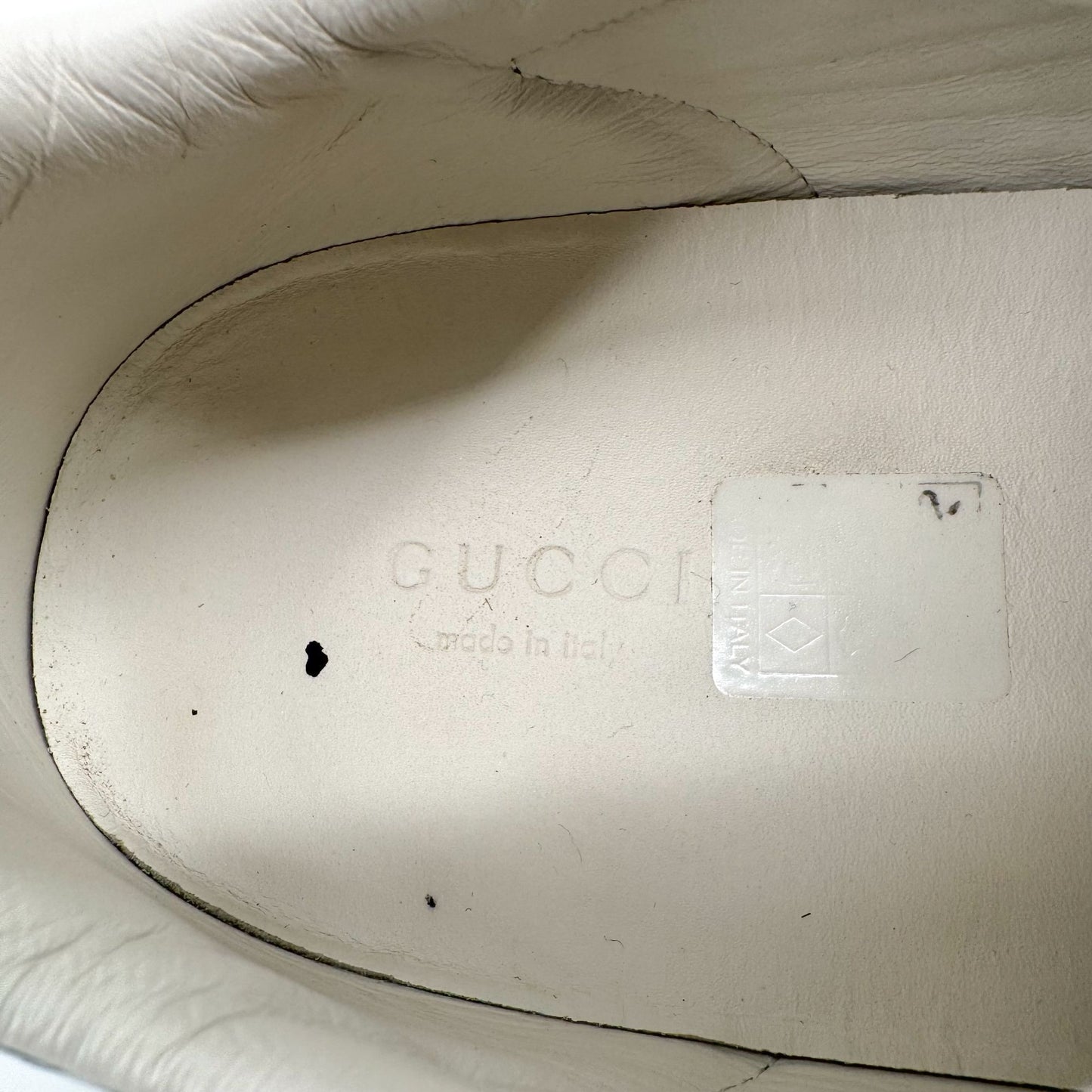 Gucci Ace Bee White Leather Sneakers – Size 38.5
