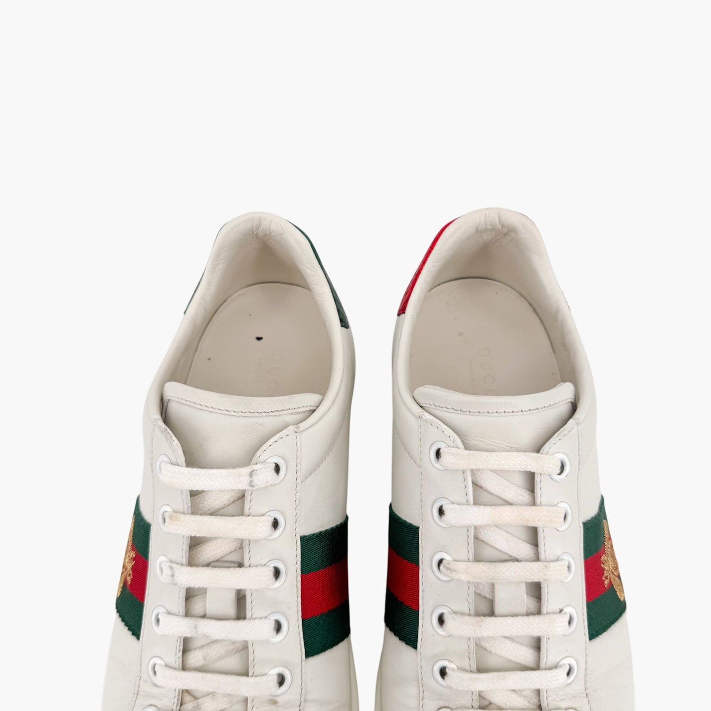 Gucci Ace Bee White Leather Sneakers – Size 38.5