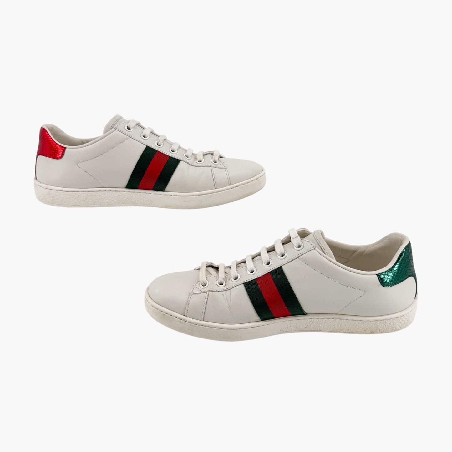 Gucci Ace Bee White Leather Sneakers – Size 38.5