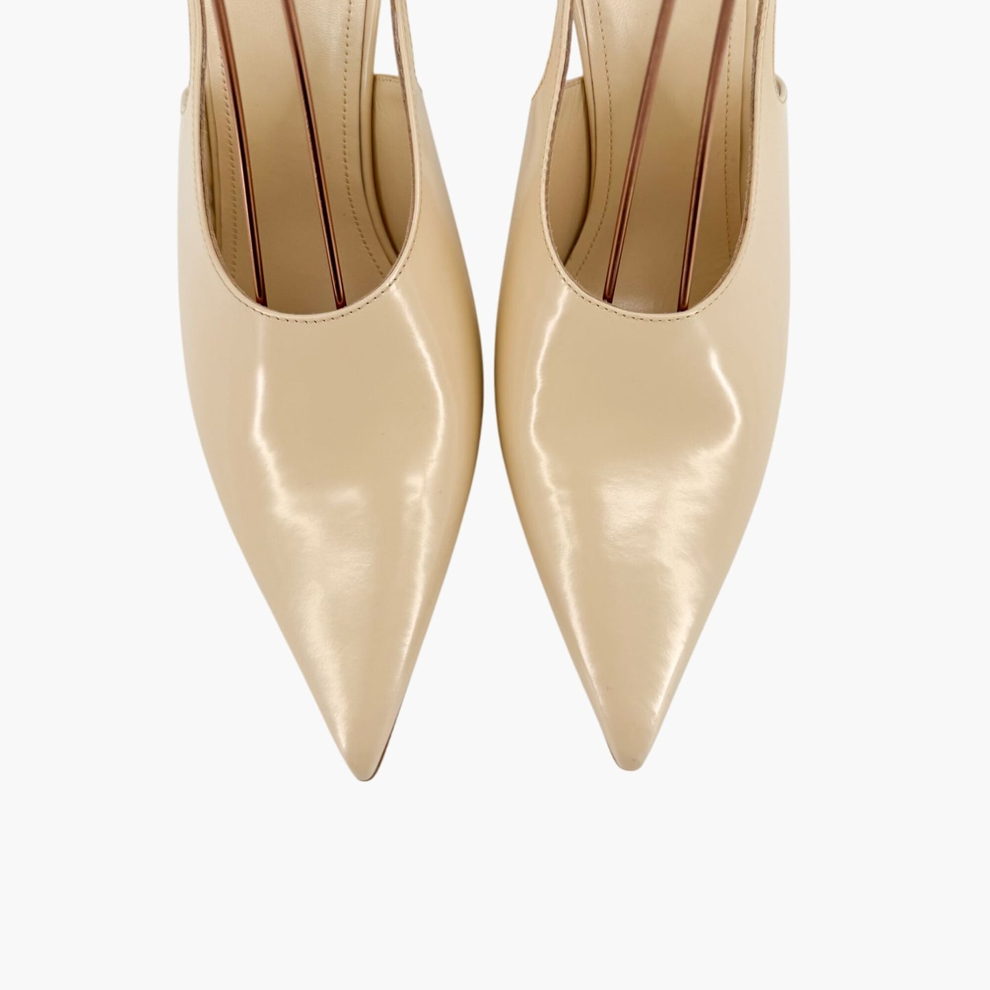 Givenchy Show Slingback Pumps in Beige Leather with Ankle Straps – Size 38