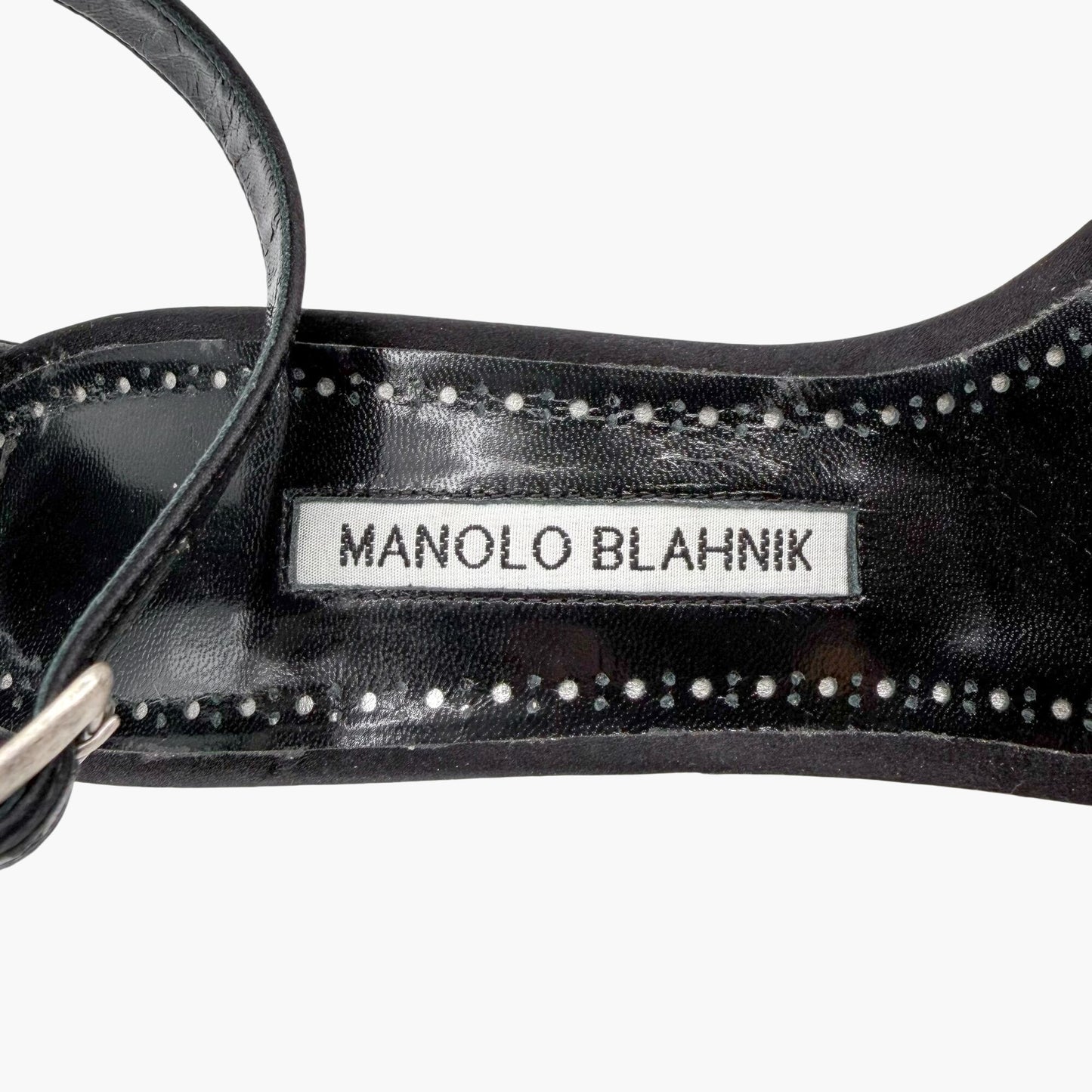 Manolo Blahnik Vinkaos Ruffle Sandals Black Size 39