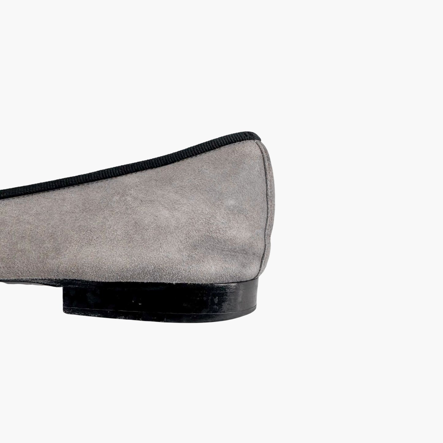 Chanel Gray Suede CC Cap Toe Ballet Flats – Size 39