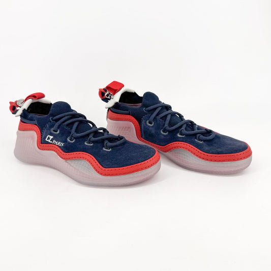 Christian Louboutin Navy Suede Arpoador Donna Sneakers Size 39.5
